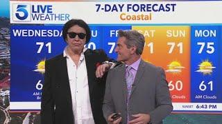 25.09.2024 Gene Simmons delivers KTLA 5 Morning forecast