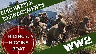 Epic WW2 Reenactment -- Riding a Higgins Boat