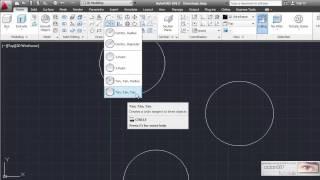 AutoCAD Create a circle tangent to three objects