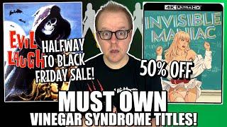 Vinegar Syndrome HALFWAY To BLACK Friday Sale Recommendations! | 50% OFF Bluray And 4K TITLES!