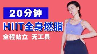 20MIN FULLBODY FATBURNING STAND WORKOUT | NO EQUIPMENT HIIT【ZOEY ZHOU】