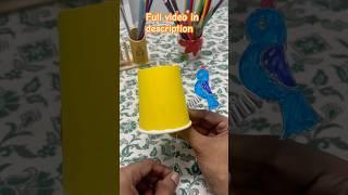DIY Bird Toy from Paper Cup  | Easy Craft Hack  #Shorts #lifehacks  #diycrafts  #crafteraditi