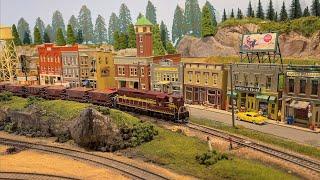 Beautiful Model Railroad HO Scale Gauge Train Layout at the Lake County Model Railroad Club