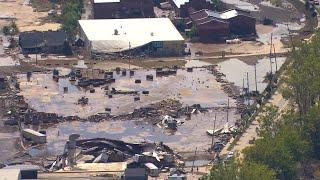 Watch: Sky 4 flies over Asheville's River Arts District after flooding