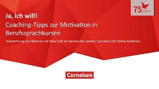 Webinar 03/21 | DaF | Online-Konferenz: Coaching-Tipps zur Motivation in Berufssprachkursen