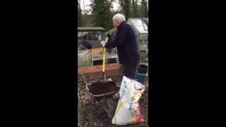 Mr Smith Plants his Spuds at the Allotment (Casablanca First Earlies)