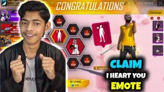 Free Fire Valentin Day Event Heart Emote | FREE FIRE NEW EVENT