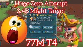 3B Might Attempt to Zeroed 77m T4 || Lords Mobile