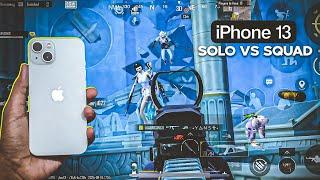 BGMI Solo VS Squad Gameplay Test on iPhone 13 PUBG Test on iPhone 13 BGMI Test on iPhone 13 2024