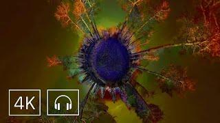 Datamoshed Tiny Planet of Colorado Wilderness with Relaxing Binaural Soundtrack