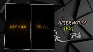 After Motion Viral Text Xml File Link | Black Screen Lyrics Xml