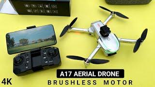 A17 AERIAL Brushless motor Drone Best Foldable Drone with dual camera Wifi Connectivity 720p 4k