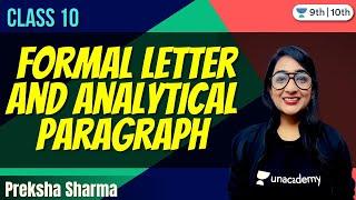 Class 10 English | Formal letter Writing |Analytical Paragraph I AARAMBH | Unacademy Class 9 & 10