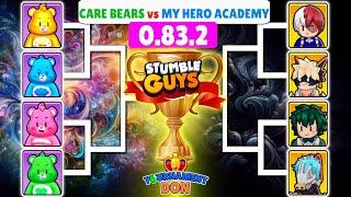 NEW SKIN 0.83.2 | CARE BEARS  vs  MY HERO ACADEMY | Stumble Guys Tournament