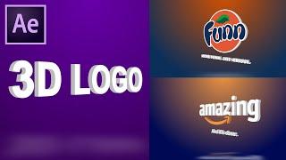 After Effects Tutorial: Make 3D logo and Text Animation (No Plugin required)