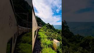 #shorts Vasco Da Gama Shalimar Amravati Express through the Braganza Ghats | A Train to waterfall