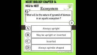Ecosystem mcq for neet 2022 | MCQs Discussion class 12 biology | neet