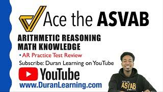 ASVAB Arithmetic Reasoning - 2 Hour Class Recording: AR Practice Test Review