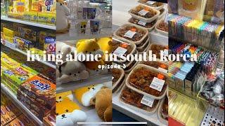  living alone in korea | grocery shopping, shopping at daiso, eating in hongdae