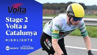 GREAT PHOTO FINISH!  | Men's Stage 2 2025 Volta a Catalunya Race Highlights | TNT Sports Cycling
