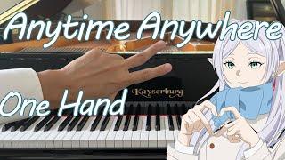 One Hand Frieren ED Anytime Anywhere Piano Cover