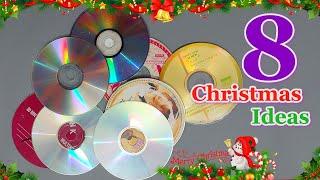 8 Christmas Decoration 2024 ideas From Old Cd | DIY Christmas craft idea489