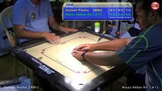 Final  Set 3 Zaheer Pasha Vs Riyaz Akbar Ali 46th Sr. National & Interstate Carrom Tournament