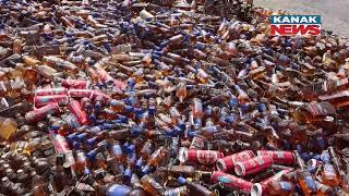 District Police Destroyed Illegal Liquor Worth Rs 56 Lakh In Surat