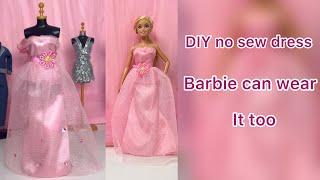 How to make a dress with no sewing with Fashion Design Kit , Barbie can wear it too