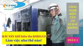 Máy nén khí trục vít BIẾN TẦN Kobelco cũ Nhật Bản SG 39ADII-22 Phần 2