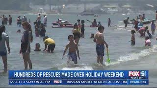 Hundreds of rescues made over holiday weekend