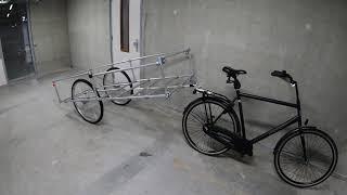 Bicycle Cart / Caravan - Pre-testride with the aluminum frame