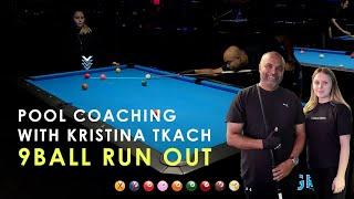 9Ball Run Out Pool Coaching with Kristina Tkach and Student Fraser Almeida