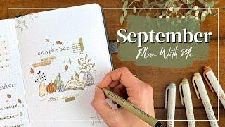 PLAN WITH ME!| September Bullet Journal Set Up | Cozy Autumn Theme!