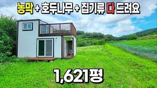 [NO. 559] 농막+호두나무+모든집기류 다 드리는 평당 10만원대 저렴한 1,621평 급매물토지 제천토지매매