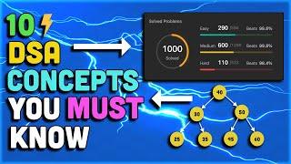 10 DSA concepts every developer MUST know for coding interviews (Data Structures & Algorithms)