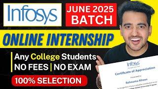 Infosys Springboard Internship 2025  Free Online Internships for College Students : June 2025 Batch