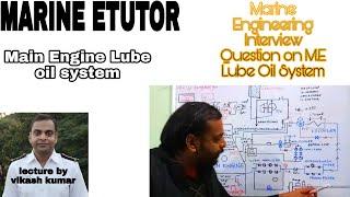 Main Engine Lube Oil System || Lube oil Line Diagram