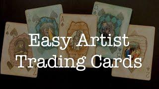 EASY ARTIST TRADING CARDS with Torn Playing Cards ATC