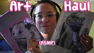 ASMR Art Haul  [whisper rambles, tapping]