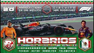 Horarios Fórmula 1 GP de MÉXICO 2024 (Hispanoamérica / Italia / Francia) / ¡NO TE LO PIERDAS!