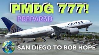 777 Full Flight Tutorial from San Diego to  Bob Hope (Burbank) | Short Runway Landing!