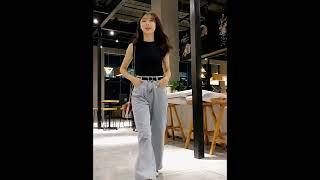 일자핏 하이웨스트 청바지 소개영상