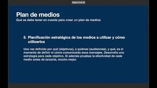 clase plan de medios