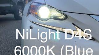 2014 Lexus is250 headlight (Osram OEM d4s 4300K vs NiLight d4s 6000K hid)