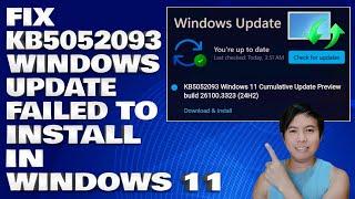 How To Fix KB5052093 Windows Update Failed To Install in Windows 11