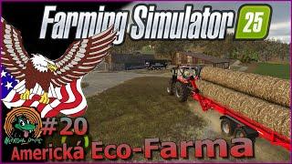 Americká Eco-Farma | 🪵Uskladnění štěpky,sázení lesa a plnění pily! ?? Farming Simulator 25 #20 CZ/S