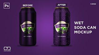 Wet Soda Can Mockup | Photoshop Mockup