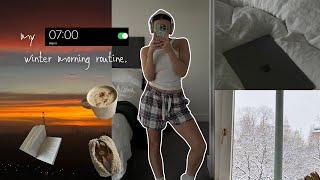 my 7am WINTER MORNING ROUTINE ️🪽 | cosy & productive, how to stay consistent in the colder season