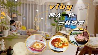 小卉vlog | 两人一狗三餐四季 | 生活是一半诗意，一半烟火